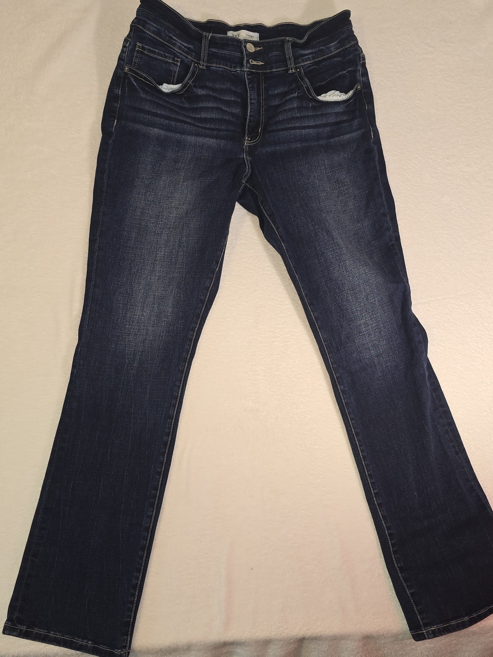 BKE Gabby Women’s Jeans 31 x 32 Curvy Fit High Rise Straight Blue Denim
